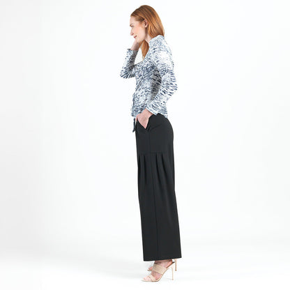 Cozy Shimmer - Center Front Tie Sweater Top - Snow Leopard - Final Sale! | Clara Sunwoo Special Offer