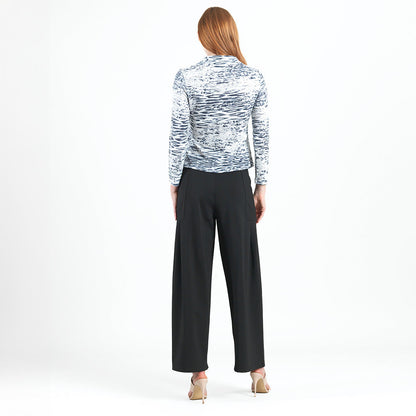 Cozy Shimmer - Center Front Tie Sweater Top - Snow Leopard - Final Sale! | Clara Sunwoo Special Offer
