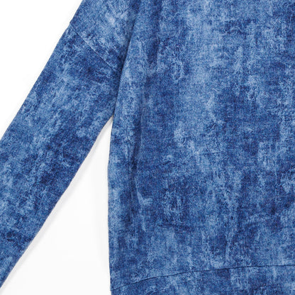 Cozy Texture - Banded Hemline Sweater - Denim Print - Final Sale! | Clara Sunwoo Discount