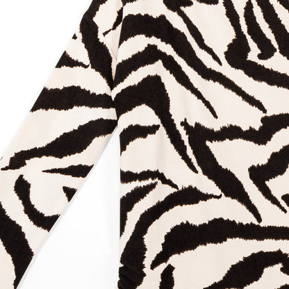 Cozy Knit - Boat Neck Side Ruched Sweater - Zebra - Final Sale | Clara Sunwoo Exclusive