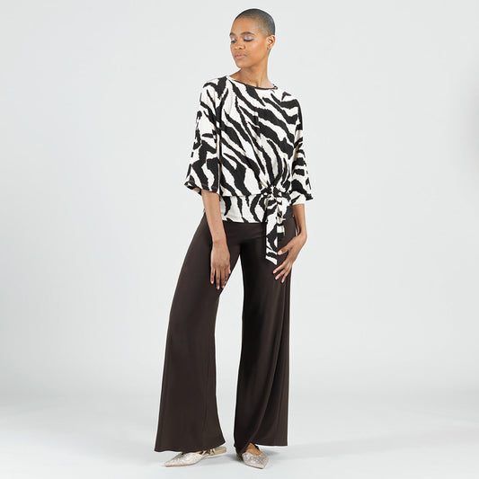 Cozy Knit - Side Tie Sweater Top - Zebra - Final Sale | Clara Sunwoo Discount