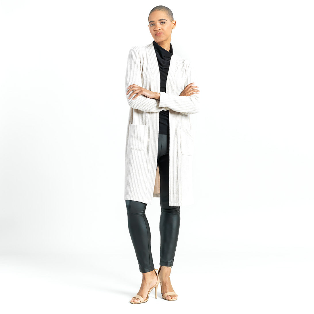 Chunky Ribbed - Modern Pocket Sweater Cardigan - Sand - Final Sale! | Clara Sunwoo Everyday