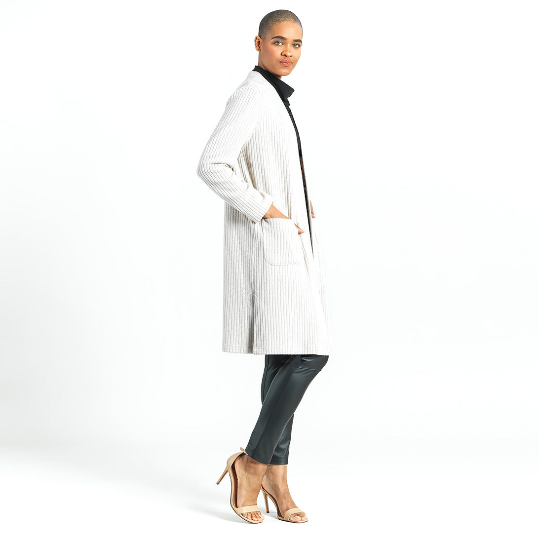 Chunky Ribbed - Modern Pocket Sweater Cardigan - Sand - Final Sale! | Clara Sunwoo Everyday