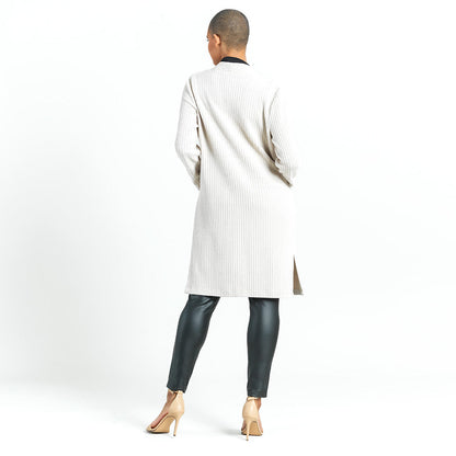 Chunky Ribbed - Modern Pocket Sweater Cardigan - Sand - Final Sale! | Clara Sunwoo Everyday