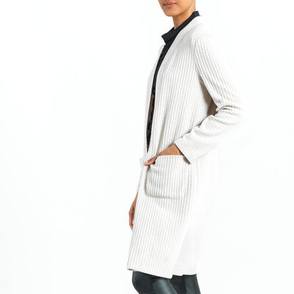 Chunky Ribbed - Modern Pocket Sweater Cardigan - Sand - Final Sale! | Clara Sunwoo Everyday