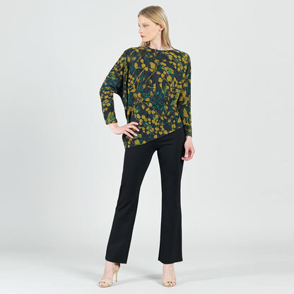 Cozy Texture - Half & Half Sleeve Sweater - Olive Leaf - Final Sale | Clara Sunwoo Quality