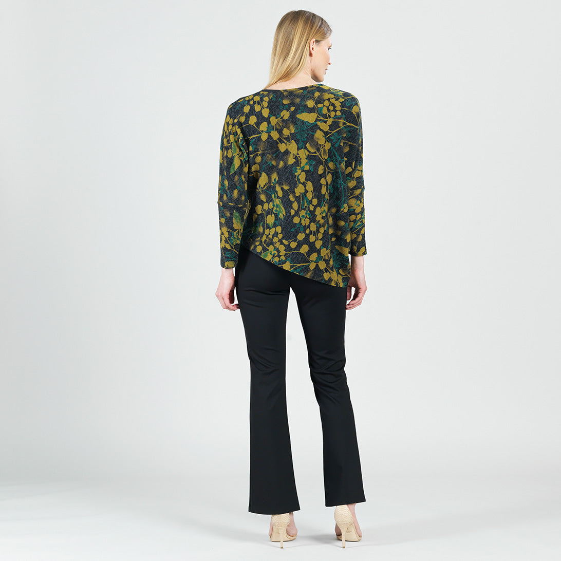 Cozy Texture - Half & Half Sleeve Sweater - Olive Leaf - Final Sale | Clara Sunwoo Quality