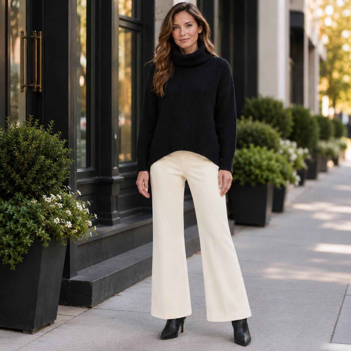 Chunky Ribbed - Tipped Hem Sweater Top - Black- Final Sale | Clara Sunwoo New