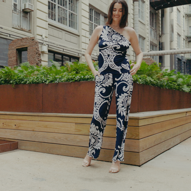 One Shoulder Top - Paisley Leaf - Final Sale! | Clara Sunwoo Featured