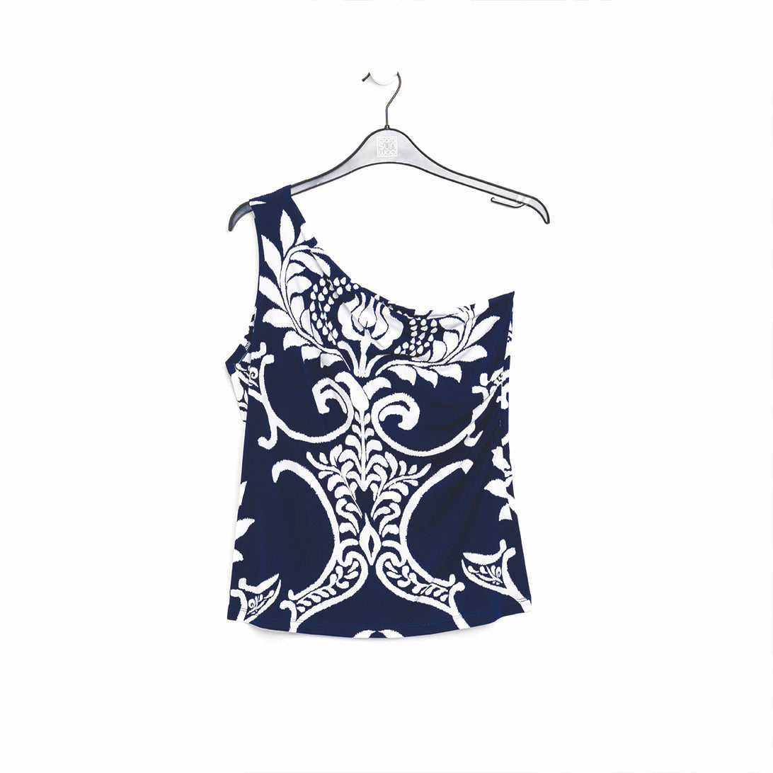 One Shoulder Top - Paisley Leaf - Final Sale! | Clara Sunwoo Featured