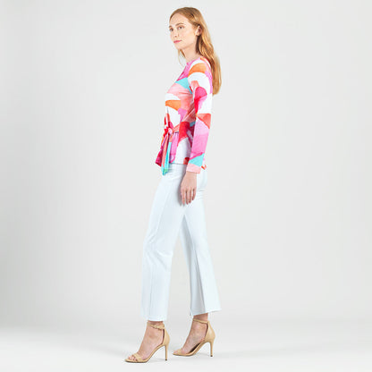 Side Tie Waist Top - Petal Watercolor - Final Sale | Clara Sunwoo Value