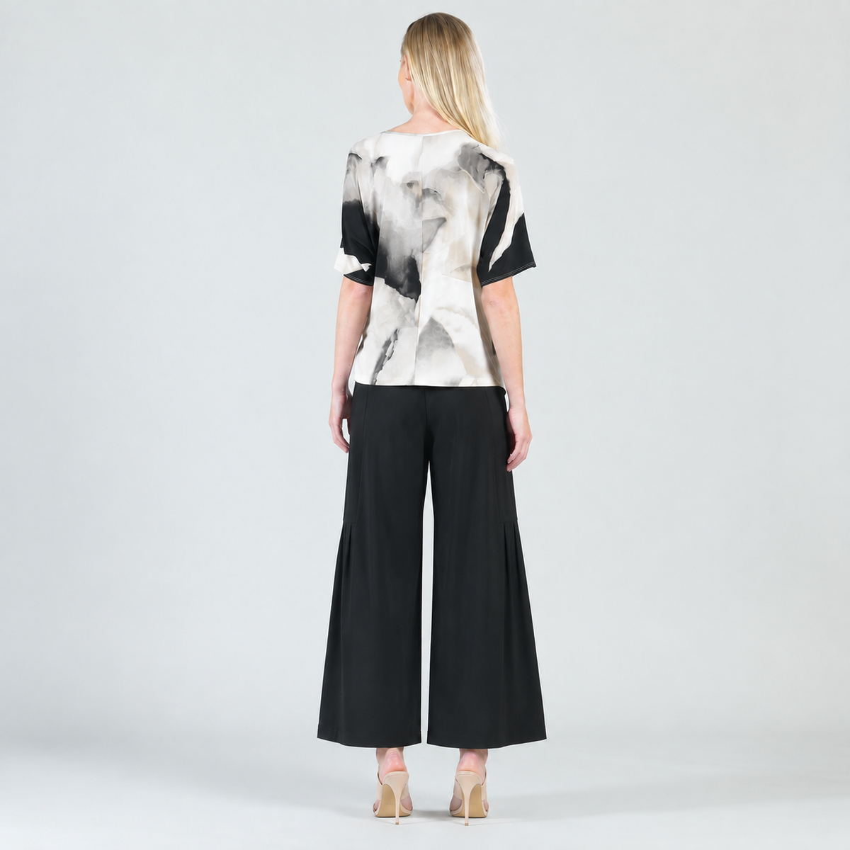 Side Tie Wrap Top - Ivory Watercolor - Final Sale | Clara Sunwoo Discount