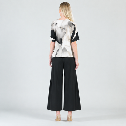 Side Tie Wrap Top - Ivory Watercolor - Final Sale | Clara Sunwoo Discount