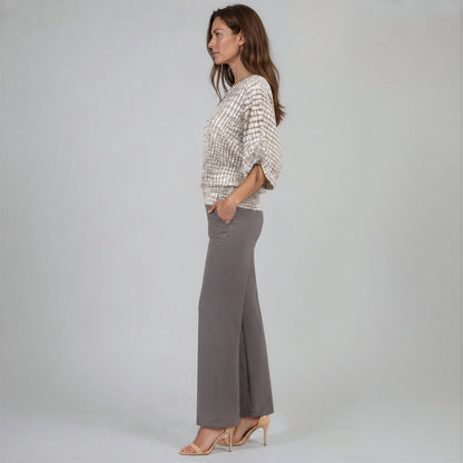 Shimmer Textile - Pull-Tie Cuff Blouson Top - Croc Scale - Final Sale | Clara Sunwoo Deals