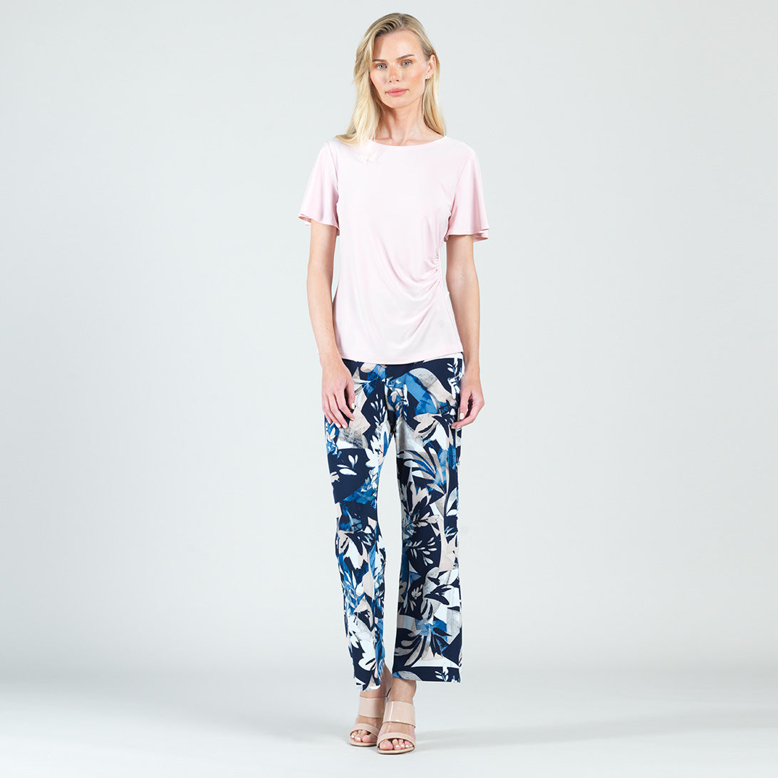 Side Cinched Flounce Sleeve Top - Rose - Final Sale! | Clara Sunwoo Popular