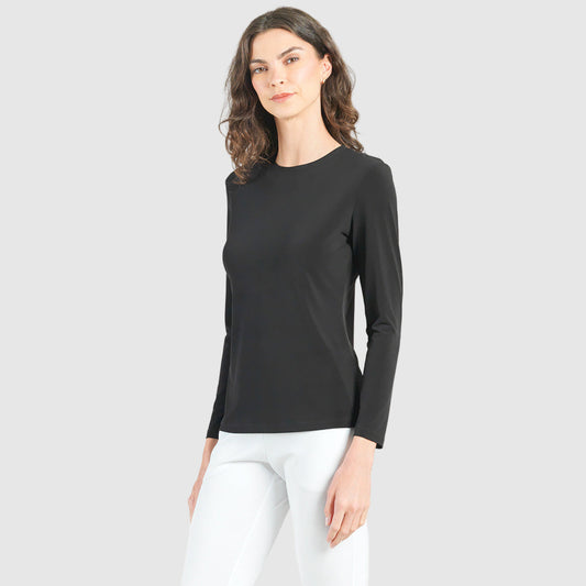 Signature Crew Neck Top - Black - Final Sale | Clara Sunwoo Deals