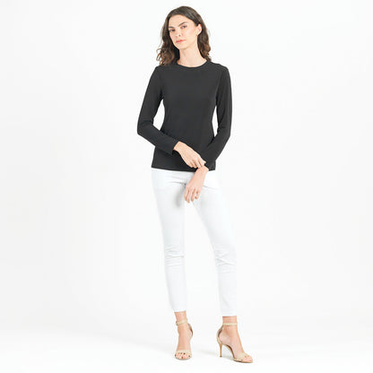 Signature Crew Neck Top - Black - Final Sale | Clara Sunwoo Deals