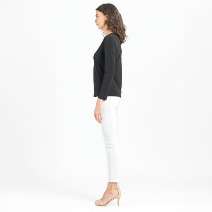 Signature Crew Neck Top - Black - Final Sale | Clara Sunwoo Deals