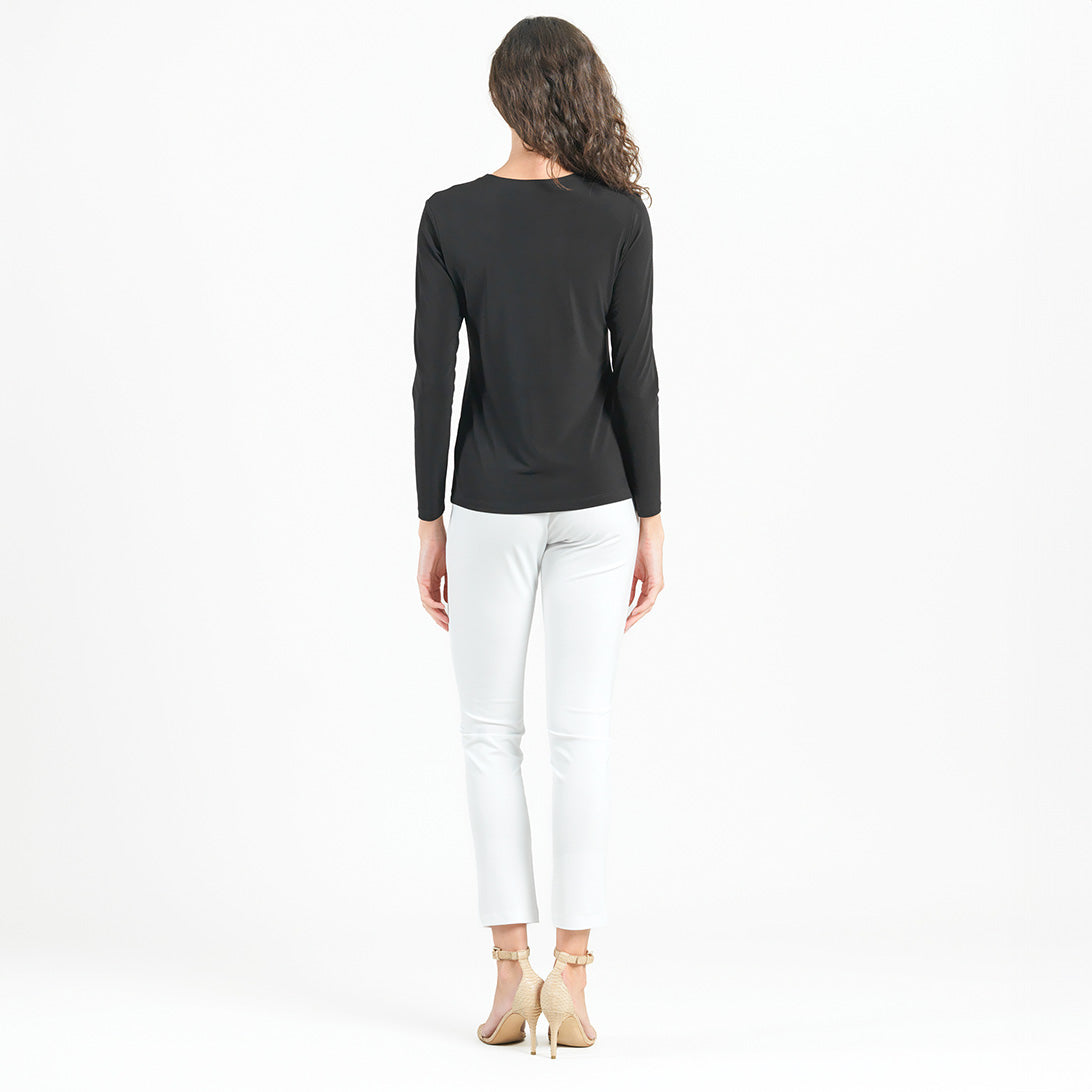 Signature Crew Neck Top - Black - Final Sale | Clara Sunwoo Deals