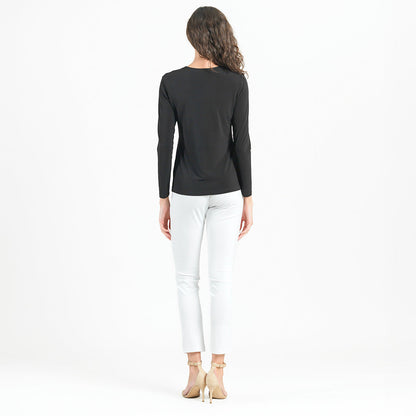 Signature Crew Neck Top - Black - Final Sale | Clara Sunwoo Deals