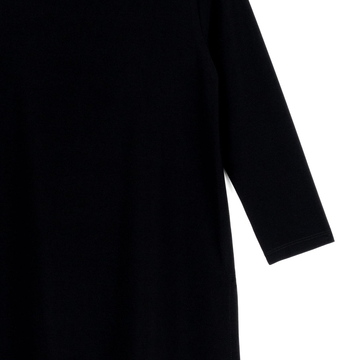 Side Vent Kerchief Hem Tunic - Black - Final Sale | Clara Sunwoo Customer Favorite