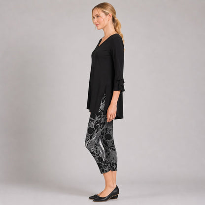 Flutter Cuff Side Vent Tunic - Black - Final Sale! | Clara Sunwoo Sale