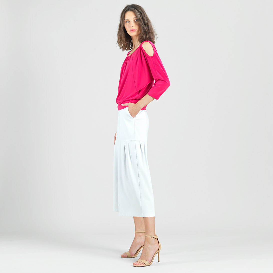 Open Shoulder Blouson Waist Top - Hot Pink - Final Sale! | Clara Sunwoo Popular