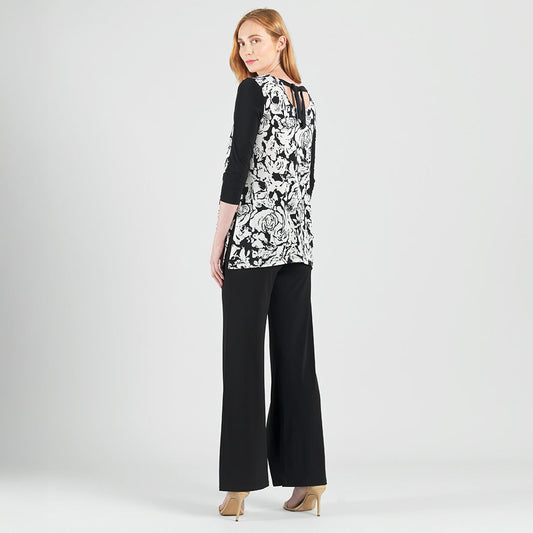Back Tie Side Vent Tunic - Abstract Rose - Final Sale | Clara Sunwoo Deals