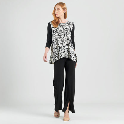Back Tie Side Vent Tunic - Abstract Rose - Final Sale | Clara Sunwoo Deals