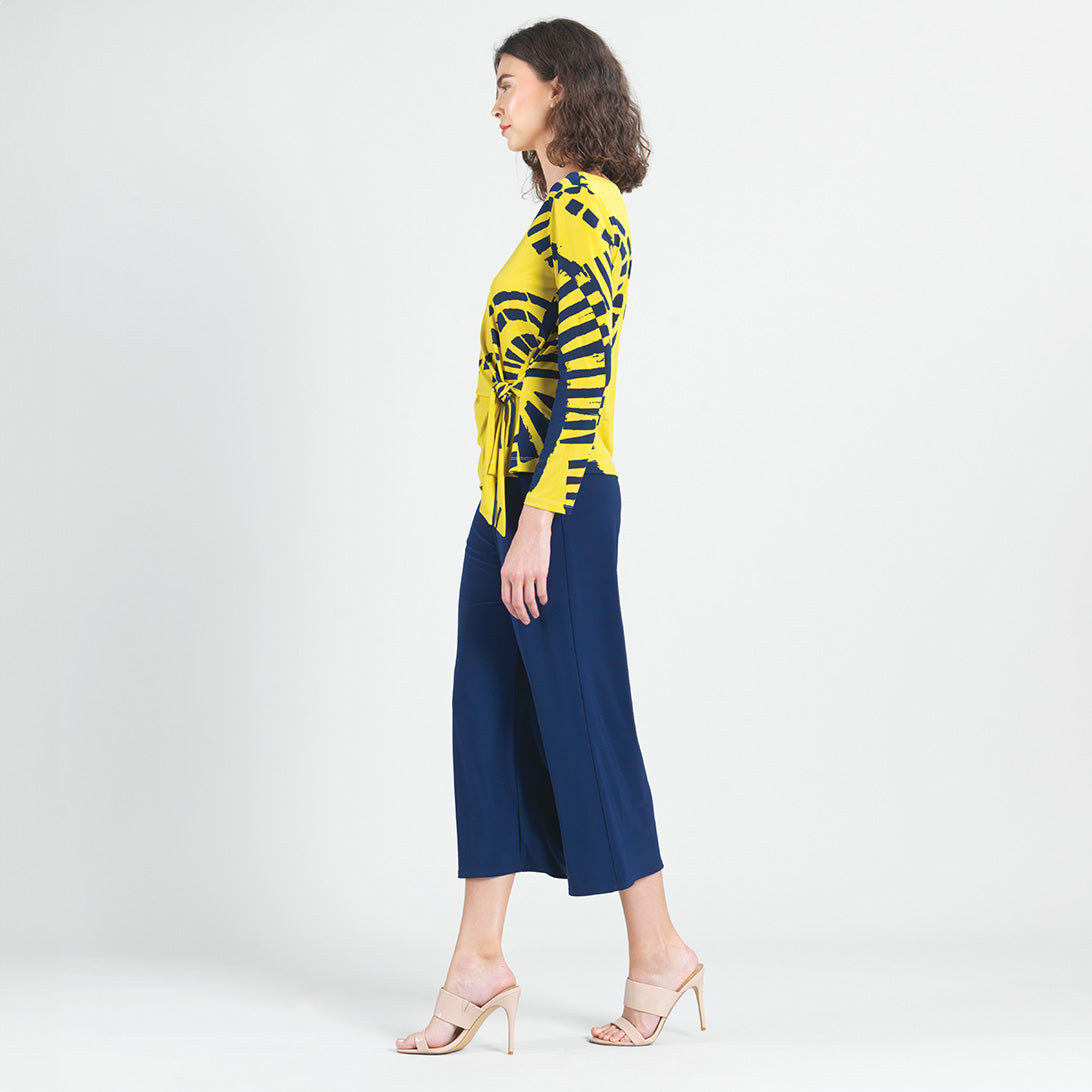 Side Tie Waist Top  - Track Line - Final Sale | Clara Sunwoo Signature
