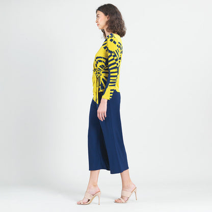 Side Tie Waist Top  - Track Line - Final Sale | Clara Sunwoo Signature