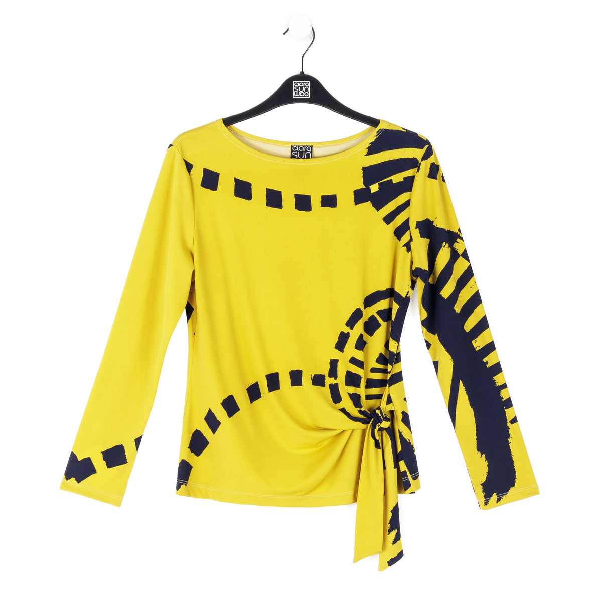Side Tie Waist Top  - Track Line - Final Sale | Clara Sunwoo Signature