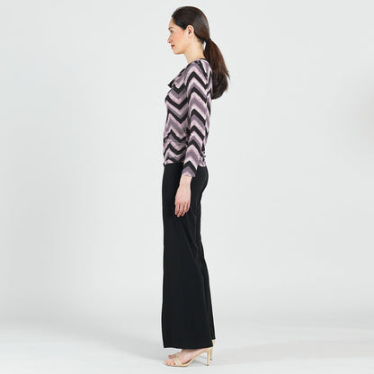 Cowl Neck Side Ruched Top - Chevron - Final Sale! | Clara Sunwoo Essential