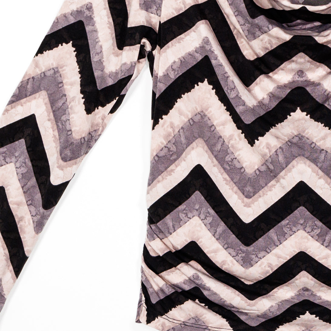 Cowl Neck Side Ruched Top - Chevron - Final Sale! | Clara Sunwoo Essential