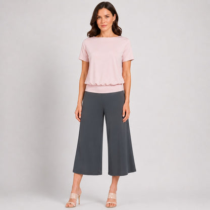 Modal Cotton - V-Back Cut-Out Top - Mauve - Final Sale | Clara Sunwoo Featured