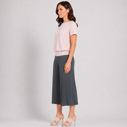 Modal Cotton - V-Back Cut-Out Top - Mauve - Final Sale | Clara Sunwoo Featured
