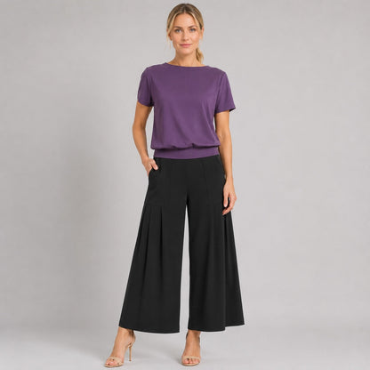 Modal Cotton - V-Back Cut-Out Top - Plum - Final Sale | Clara Sunwoo Everyday