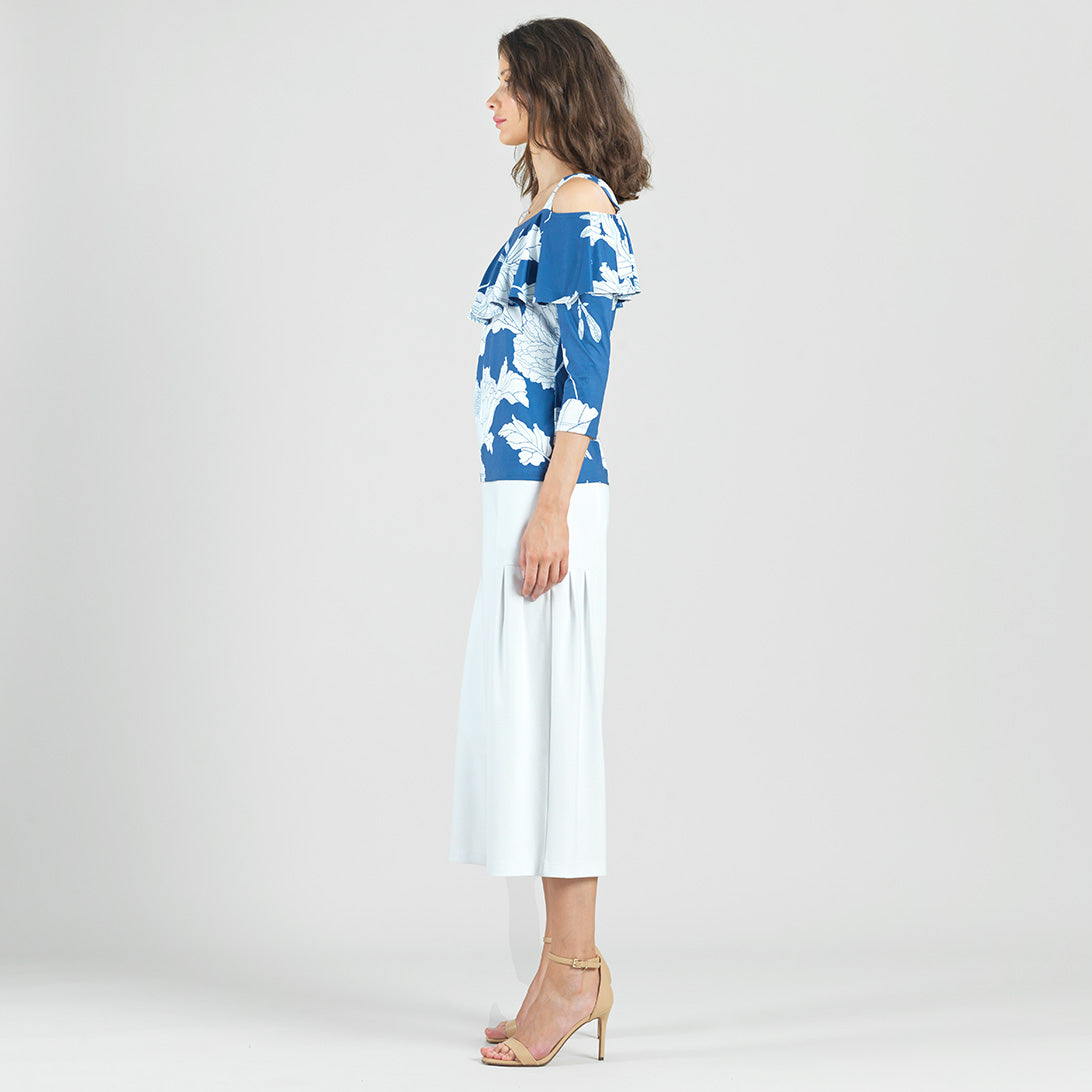 Butter Knit - Open Shoulder Ruffle Top - Mum Sketch - Final Sale | Clara Sunwoo Value