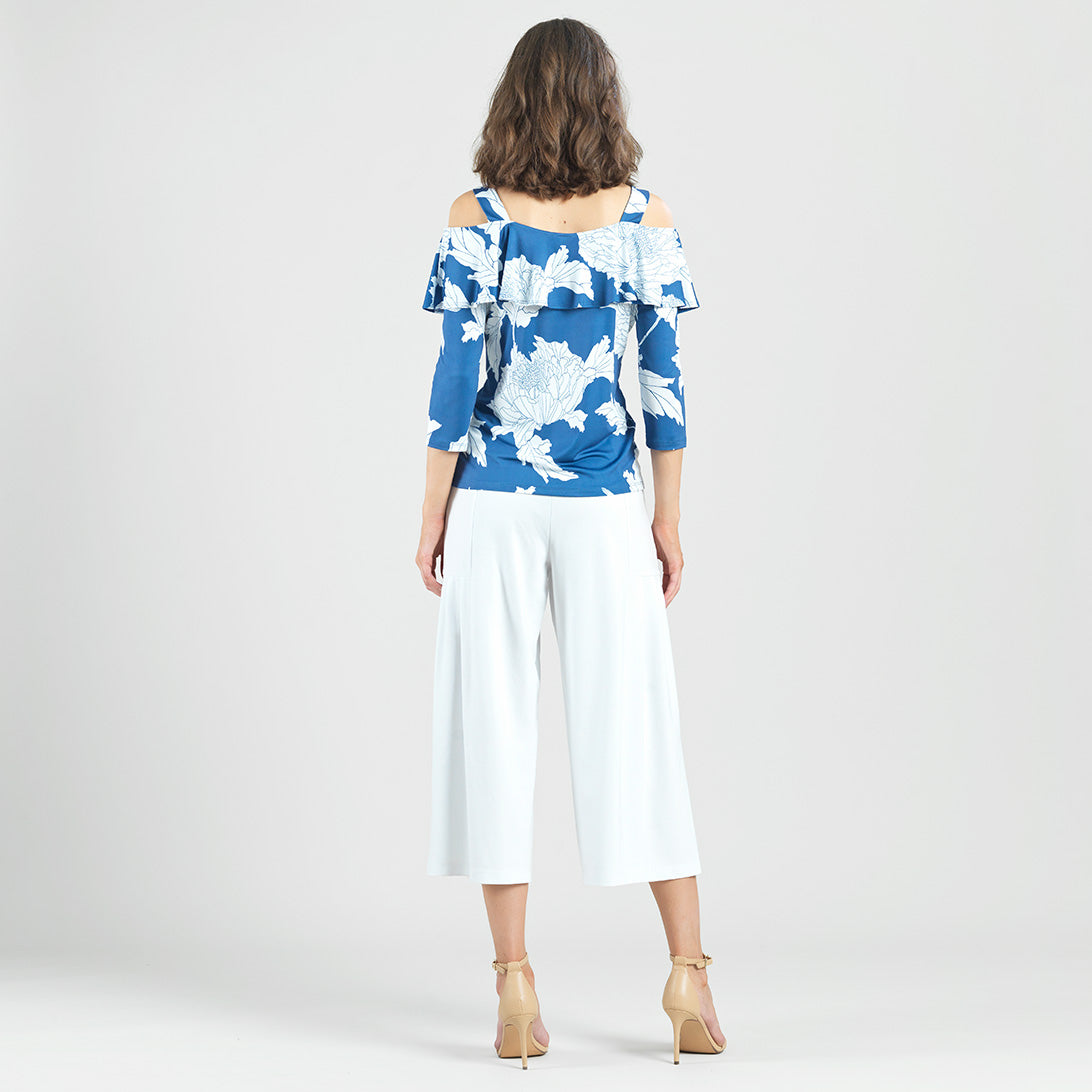 Butter Knit - Open Shoulder Ruffle Top - Mum Sketch - Final Sale | Clara Sunwoo Value
