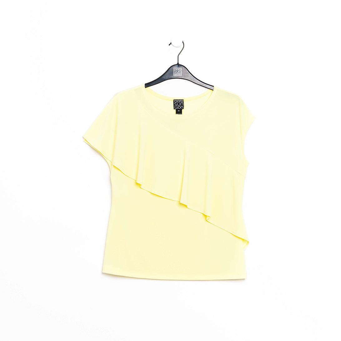 Ruffle Overlay Top - Yellow - Final Sale! | Clara Sunwoo Customer Favorite