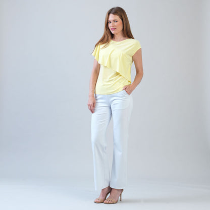 Ruffle Overlay Top - Yellow - Final Sale! | Clara Sunwoo Customer Favorite