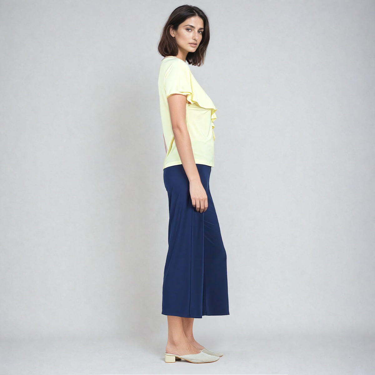 Ruffle Overlay Top - Yellow - Final Sale! | Clara Sunwoo Customer Favorite