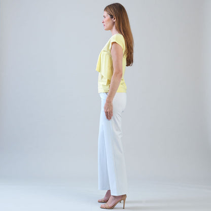 Ruffle Overlay Top - Yellow - Final Sale! | Clara Sunwoo Customer Favorite