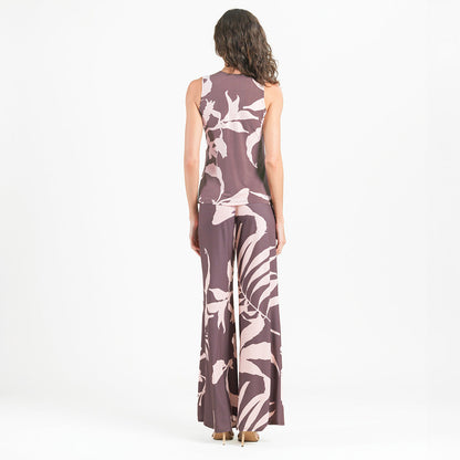 Sleeveless V-Neck Center Front Tie Top - Floral Stem - Final Sale | Clara Sunwoo Discount