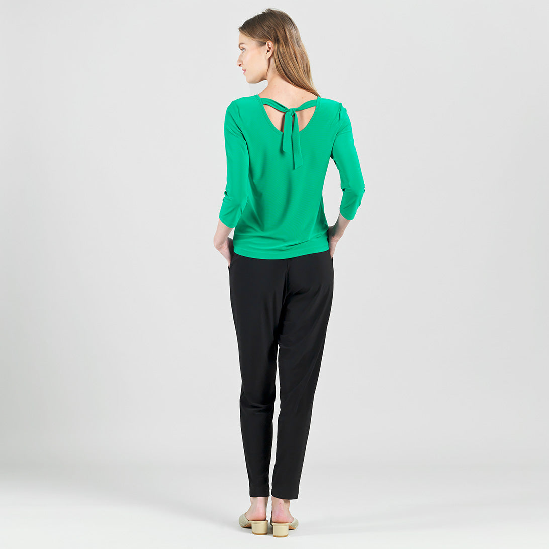 Reversible Back Tie Top - Emerald - Final Sale | Clara Sunwoo Featured
