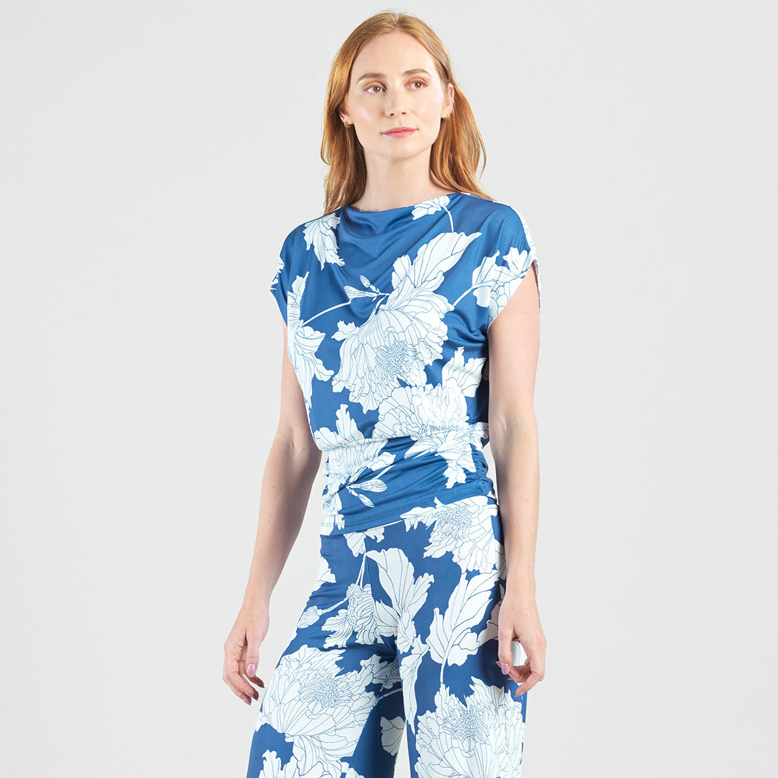 Butter Knit - Side Ruched Boat Neck Top - Mum Sketch - Final Sale | Clara Sunwoo Trusted