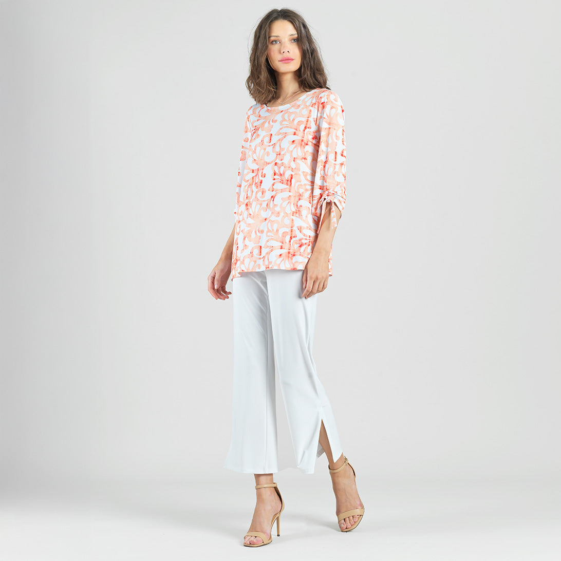 Pull-Tie Cuff Tunic - Damask Motif - Final Sale | Clara Sunwoo Sale