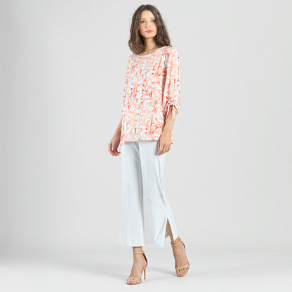Pull-Tie Cuff Tunic - Damask Motif - Final Sale | Clara Sunwoo Sale