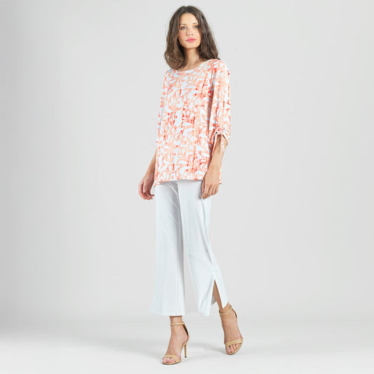 Pull-Tie Cuff Tunic - Damask Motif - Final Sale | Clara Sunwoo Sale