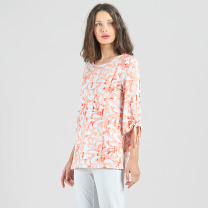 Pull-Tie Cuff Tunic - Damask Motif - Final Sale | Clara Sunwoo Sale